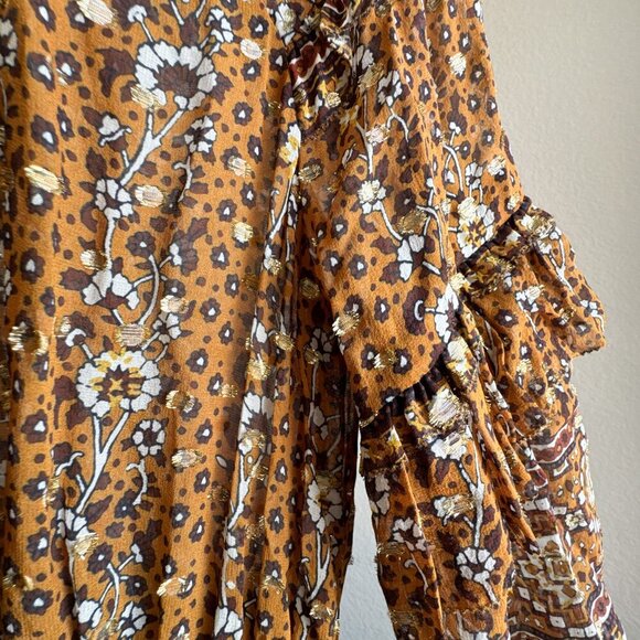 Ulla Johnson Erisa Mini Dress Ochre gold Size 2 - Picture 8 of 14